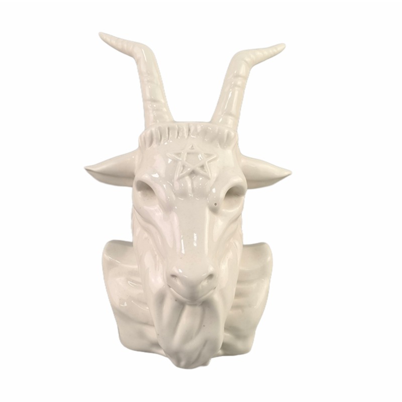 Decoración de cabeza de toro de cerámica de galvanoplastia de viento nórdico Porcelana blanca Doce constelaciones Decoración de sala de estar creativa Decoración de joyería de toro