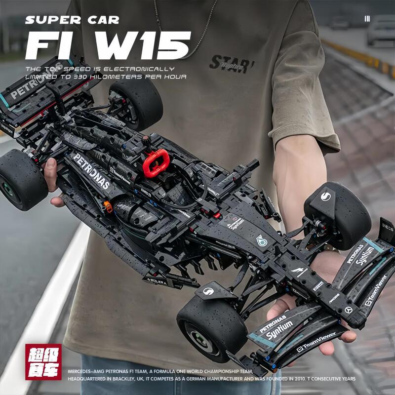 Compatible with Lego Mercedes Benz F1 Formula Racing Building Blocks Sports Car Mechanical Set Boys Assembly Toy Compatible with Lego Mercedes Benz F1 Formula Racing Building Blocks Sports Car Mechanical Set Boys Assembly Toy
