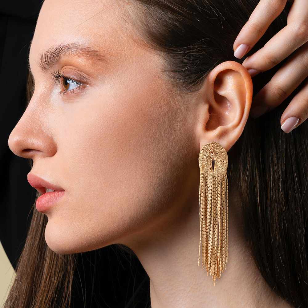 Fashion Tassel Alloy Plating Womenu0027S Drop Earrings 1 Pair