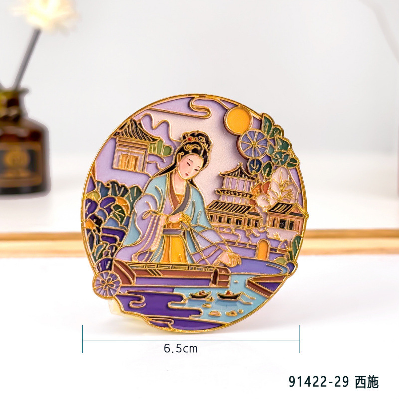 金属流砂冷蔵庫マグネット、古代風夏秋冬冷蔵庫マグネット、四大美女冷蔵庫マグネット、お土産、文化創造的製品|undefined