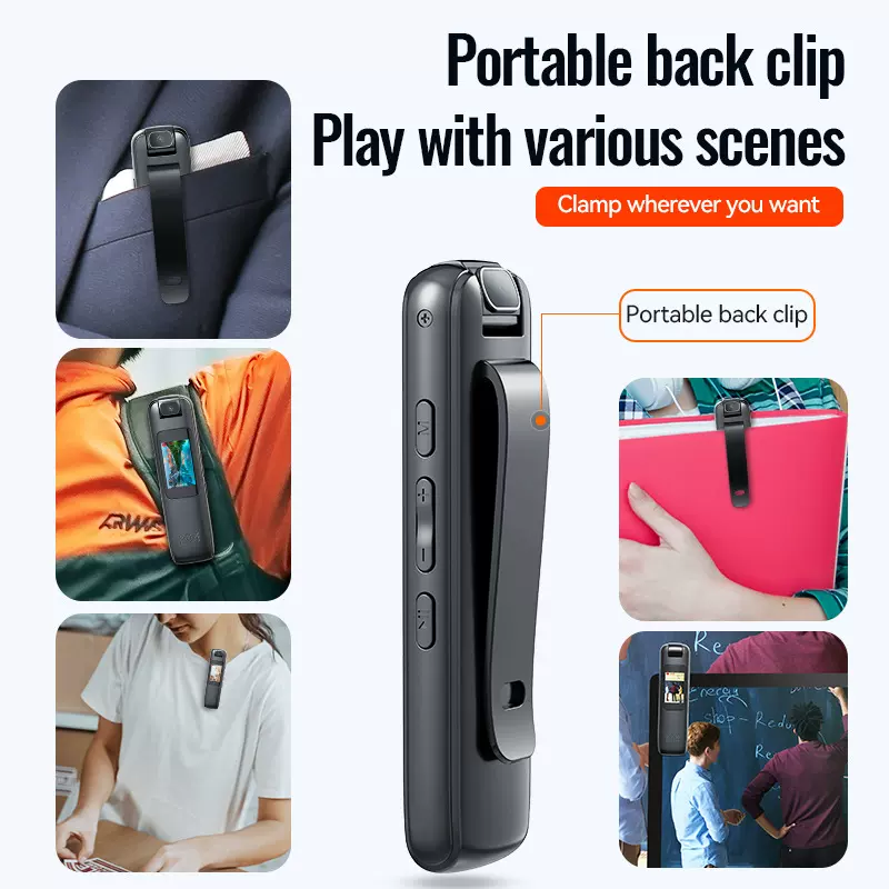 跨境专供新品V22高清降噪ai智能加密录音神器1080p高清拍摄录音笔