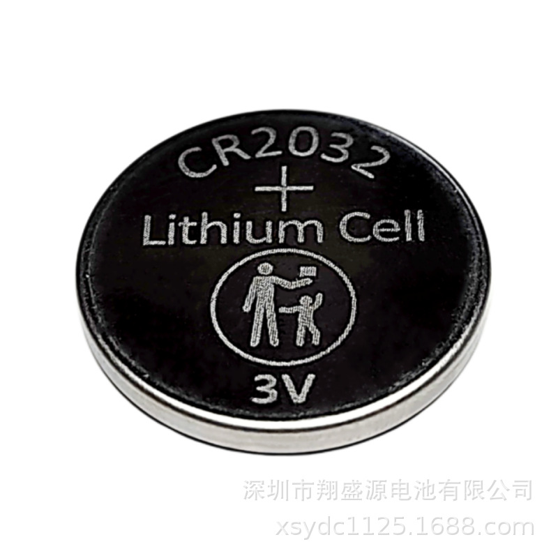 厂家直供全新A品CR2032环保纽扣电池3V儿童防吞标志CR2032电池