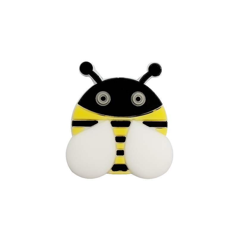 Transfronteriza nueva silicona epoxi abeja cuentas silicona molienda palo de silicona perlas sueltas calmante anti-gota accesorios de cadena