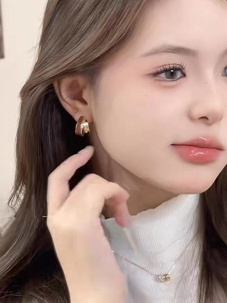 D3889 글로시 페인팅 오일 후크 귀걸이