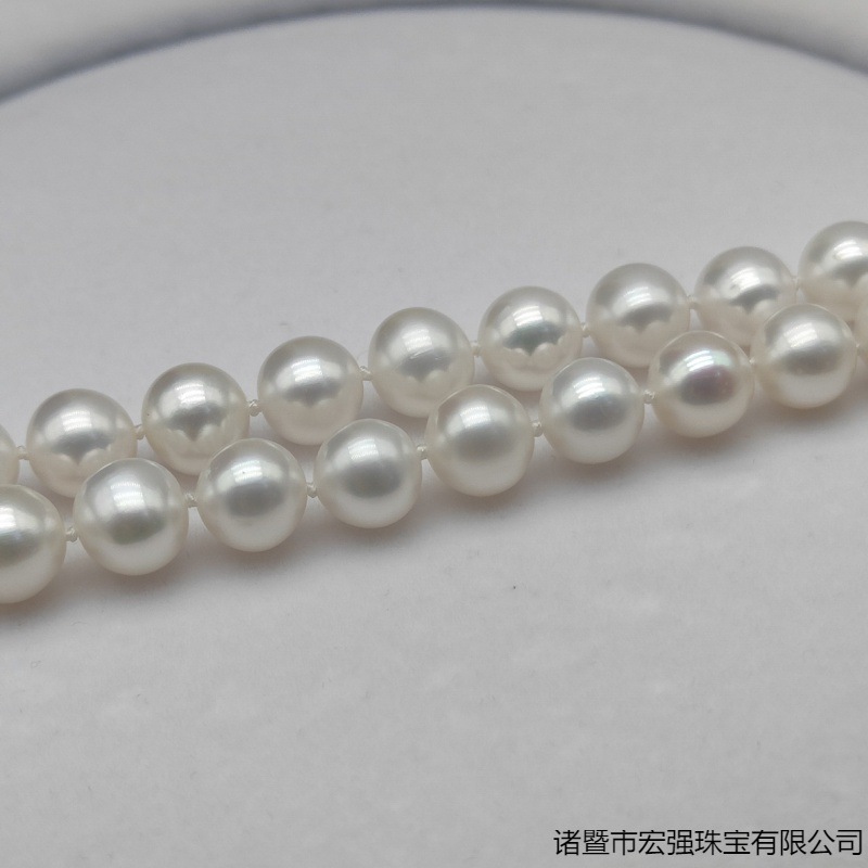 9-10淡水珍珠项链 光泽透亮 妈妈链婆婆礼物 配礼盒_3