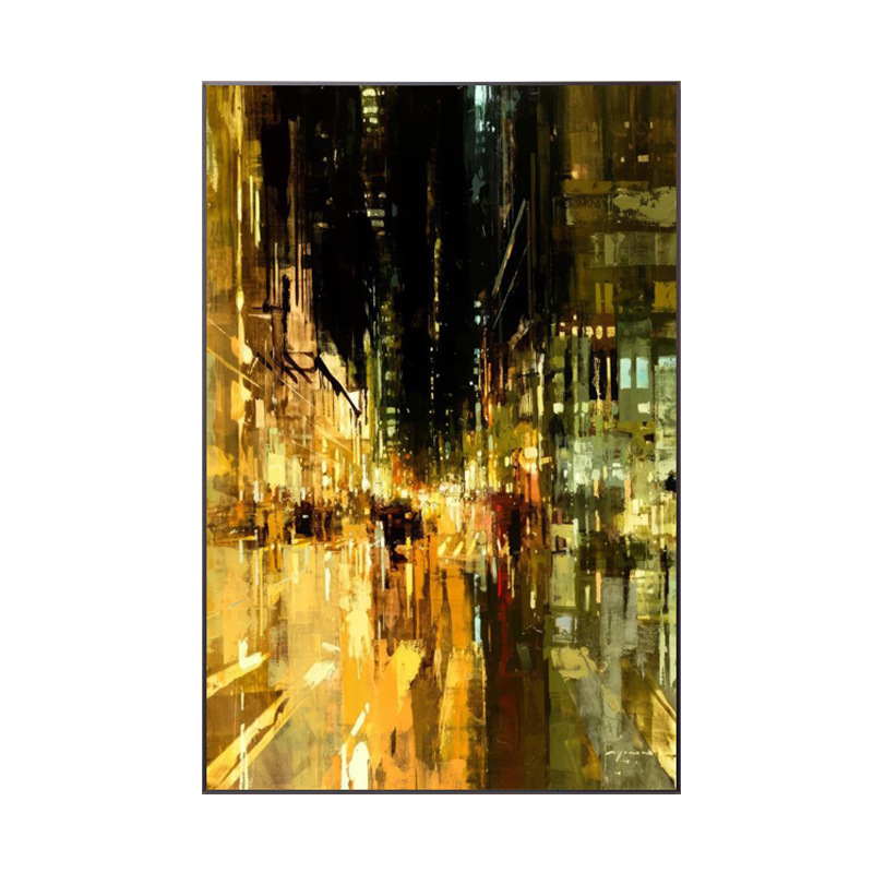 Mosaico sala de estar entrada decoración moderna sofá dorado fondo pared pintura de piso lujosa geometría abstracta pintura colgante