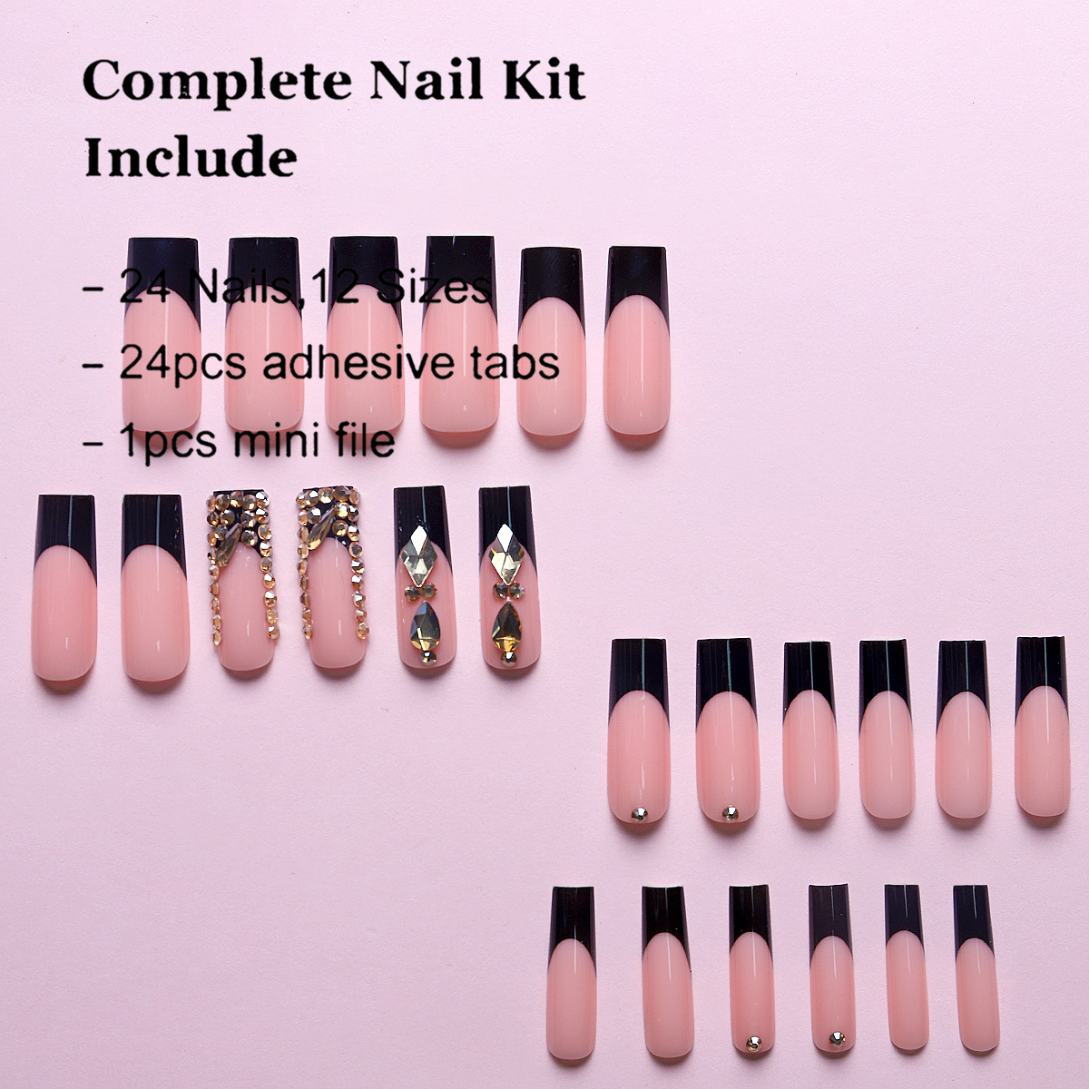 Fuente Venta directa de fábrica Manicura hecha a mano con estampado de leopardo negro Chicas calientes europeas y americanas que usan uñas postizas que usan piezas de uñas al por mayor