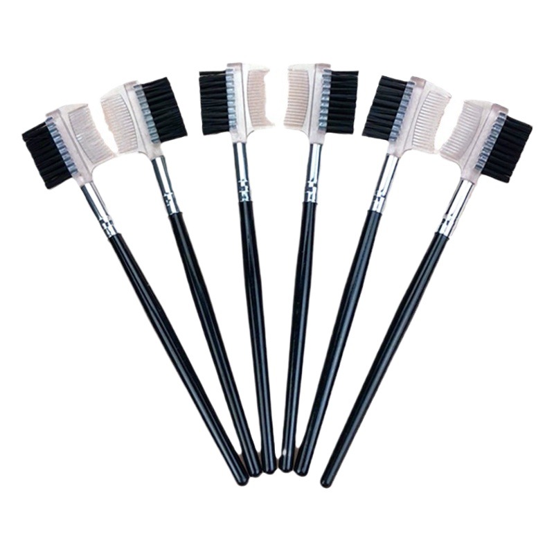 Factory wholesale eyebrow comb eyelash brush multifunctional double-headed eyebrow comb eyebrow brush beauty tools wholesale customizable LOGO