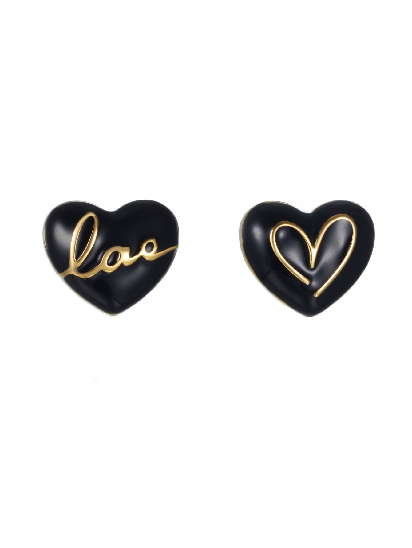 Joyería Xuping estilo francés estilo simple personalidad goteo de aceite amor pendientes nicho de alto nivel sentimiento amor pareja pendientes mujeres