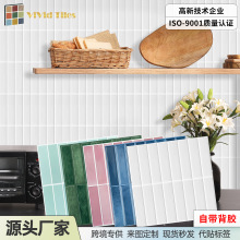 纯色竖形立体自粘厨房防污滴胶贴纸 家居翻新瓷砖洗衣房 阳台易撕