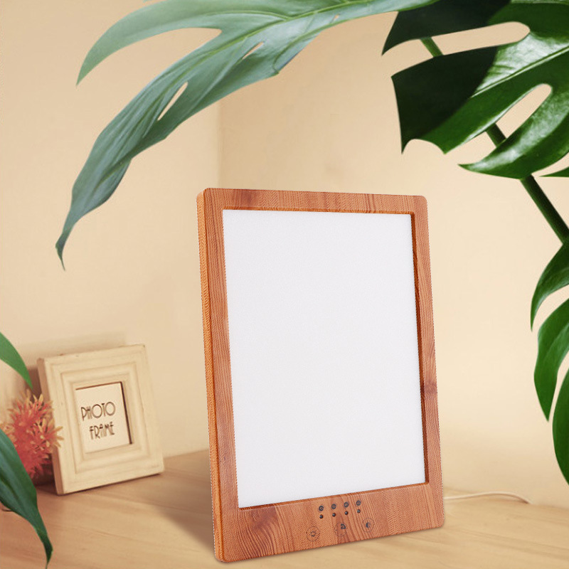 Wood grain SAD phototherapy light emotional physiotherapy light SAD LAMP touch timing color adjustment temperature intelligent light cross-border new product
