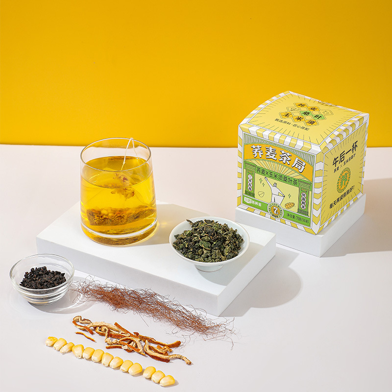 三匠70g黑荞麦玉米须桑叶混合袋泡茶  日常养生健花草代用茶康饮