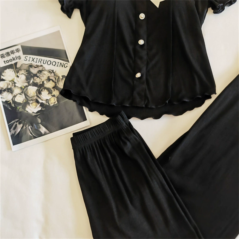 Summer pijama with bow, set, with short sleeve