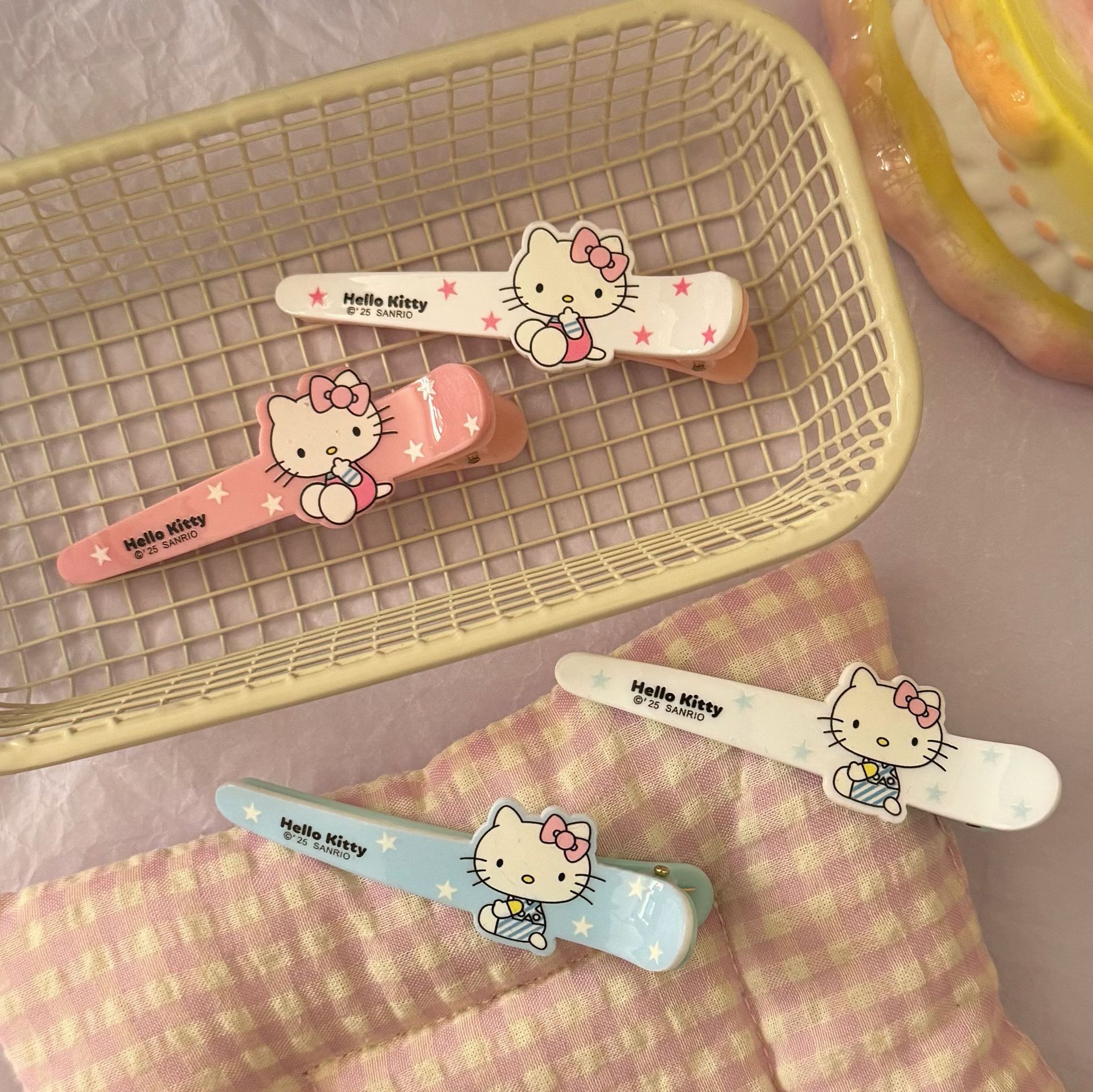 summer fresh blue color acrylic  strip barrettes sweet and beautiful girl duckbill clip hairpin hair ornaments