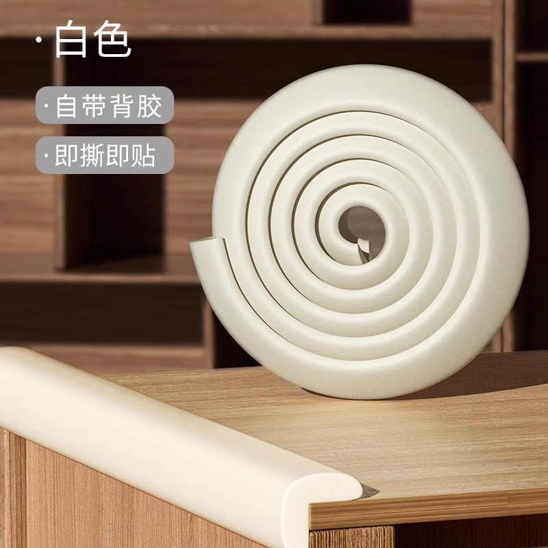 Nâng cấp keo hàng không dày không dính hình chữ L màu trắng xanh lá cây chống va đập / ✅5 mét, 10 góc chống va chạm cùng màu, không cần dán, không đánh dấu