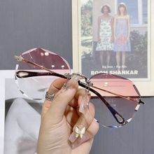太阳大圆脸防显紫外眼镜框女边框太阳眼镜2024墨镜气质新款外线切