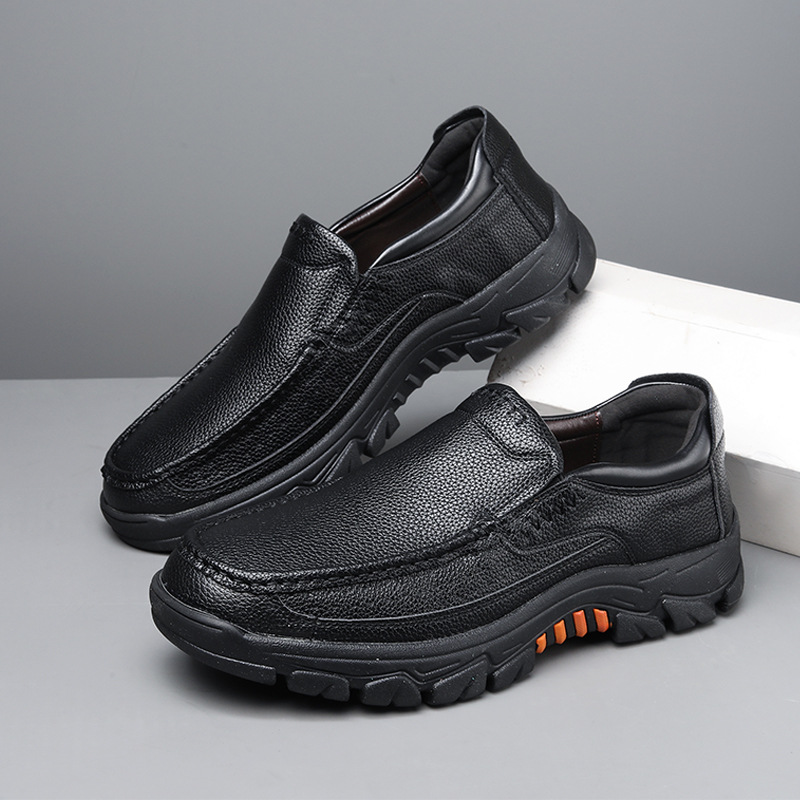 Transfronterizos Amazon zapatos de hombre de verano de alta calidad zapatos de cuero casuales de un pie zapatos Lefour antideslizantes zapatos de papá suaves