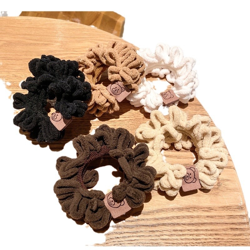 Coreano de alto nivel sensación de invierno / otoño de peluche anillo de cabello de alta elasticidad no daña cabello correa de cabello al por mayor