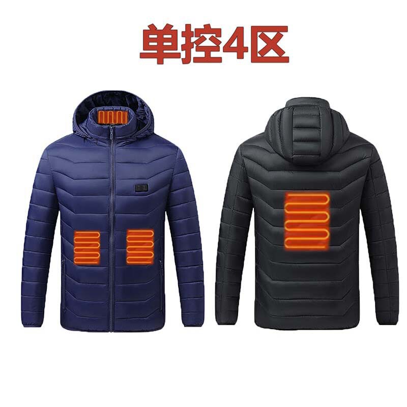 跨境发热棉服冬季爆款发热服USB接口户外保暖加热棉衣恒温加热服|undefined