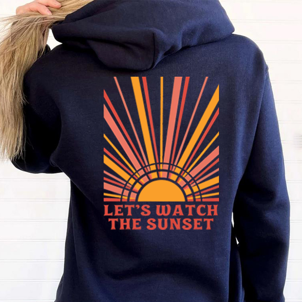 Let's Watch The Sunset Hoodie Preppy Hoodie Y2k Hoodie Prepp