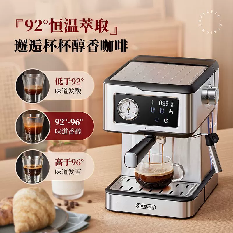 Кофемашина CAFELFFE Jujia для дома полупрофессиональная, небольшая итальянского типа, концентрированная молочная пена, для офиса