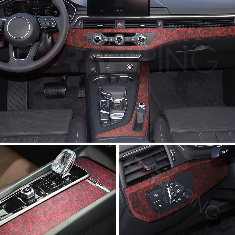 Flower Carbon Car Color Changing Film Pet Forged Carbon Fiber Film Matt Matte Electric Vehicle Motorcycle Car Color Changing Film