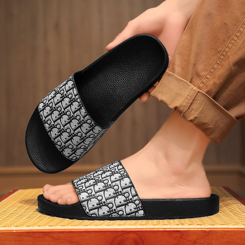 Home High-End Slippers, Soft-Cushion Slippers, Lightweight One-Piece Slippers for Men, Foreign Trade, Plus Size Slippers
