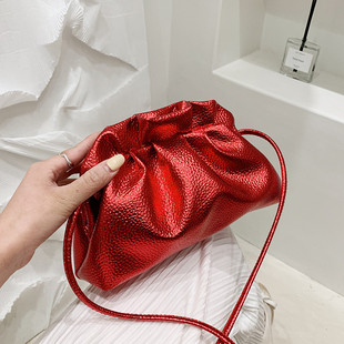 New Stylish and Stylish Candy-Colored Drawstring Women's Bag 2021 Spring and Summer Fashion Simple Shoulder Bag Pure Color Crossbody Bag
