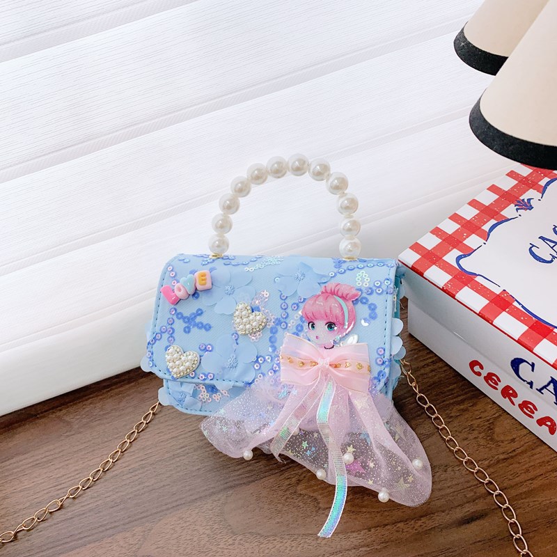 Bolsos infantiles nueva sirena niñas lindas bolsos princesas bolsos de moda niñas mochilas bolsos de perlas