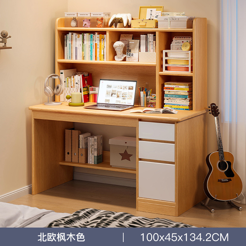 Escritorio de madera sólida escritorio de estudio para estudiantes en el hogar escritorio de escritorio estante de dormitorio escritorio de escritorio para adultos