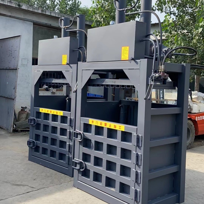 80吨立式液压打包机 旧衣服废纸箱易拉罐强力打包机