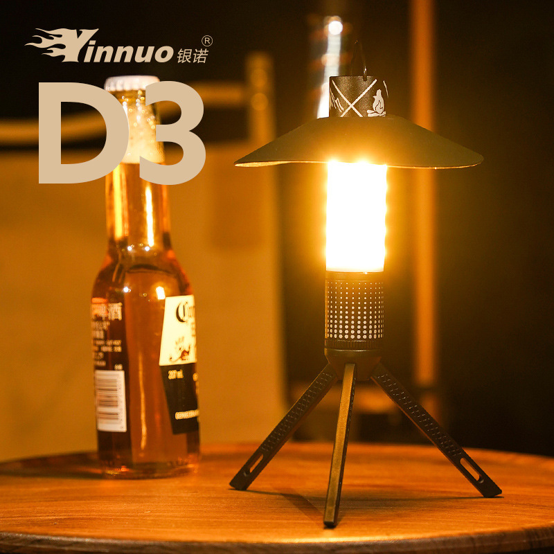 銀諾d 3キャンプランプ屋外キャンプランプ雰囲気テントランプランプledロング航続充電ランプ携帯|undefined