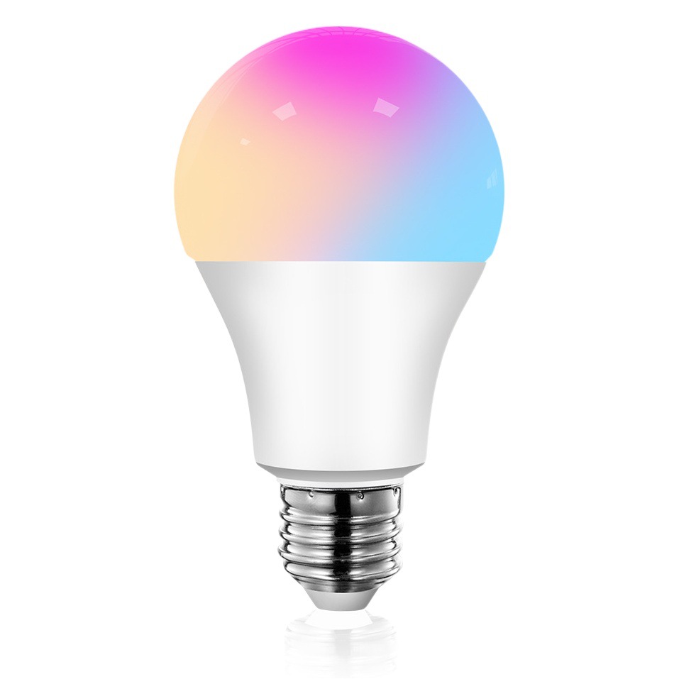 Wifi bombilla inteligente Alexa control de voz RGBCW oscurecimiento color A19 bombilla graffiti vida inteligente