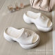 2024 Summer SMFK New Product Thick-soled Slippers Casual Plaid Outer Wear Women's Slippers Beach Sandals and Slippers Manufacturers Wholesale