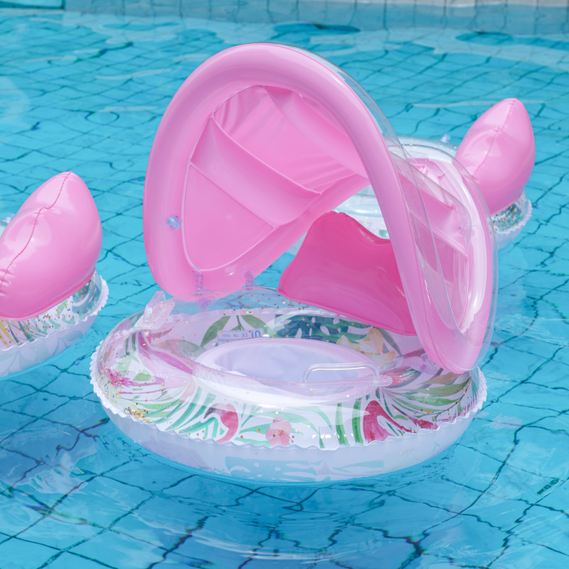 Flamingo seat with canopy leaves