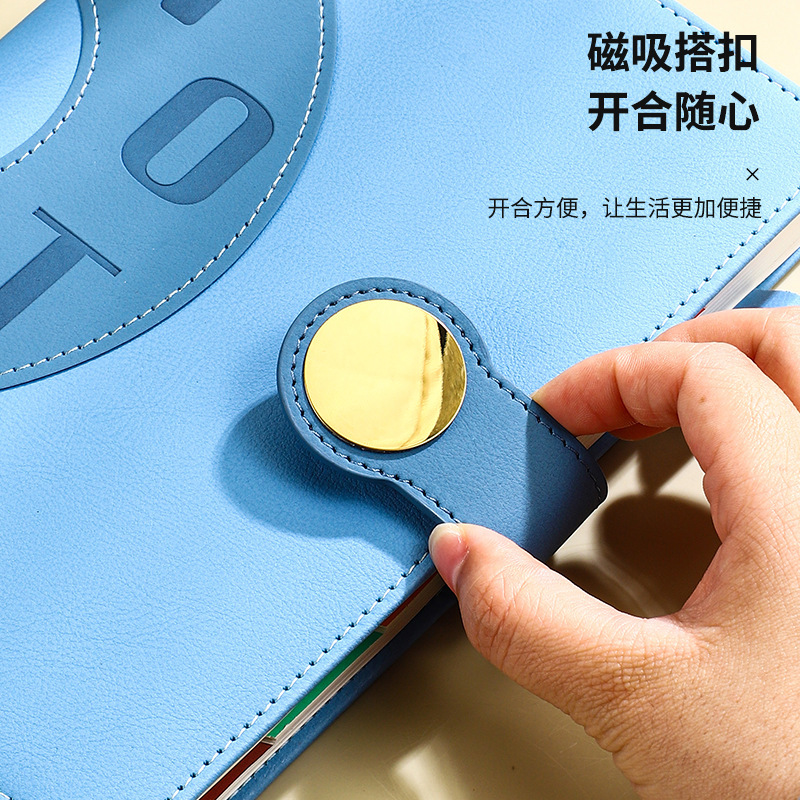日程本撞色高颜值一日一页a5日记本自律磁扣记录本时间管理|undefined