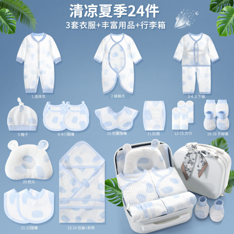 Caja de regalo de ropa de verano para bebés recién nacidos, bolsa de algodón delgada para bebés, paquete de embarazo, regalo para bebés image 18