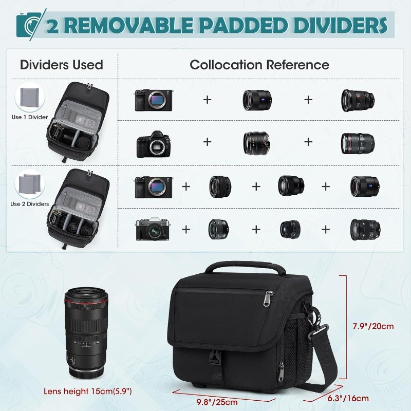 Amazon nuevo fotógrafo pequeño bolso de cámara pequeño bolso de hombro de cámara SLR bolso de hombro