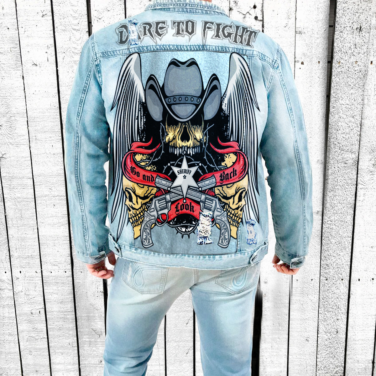 Men's Denim Jacket Round Neck Casual Printed Jacket For Autumn_voghion.com