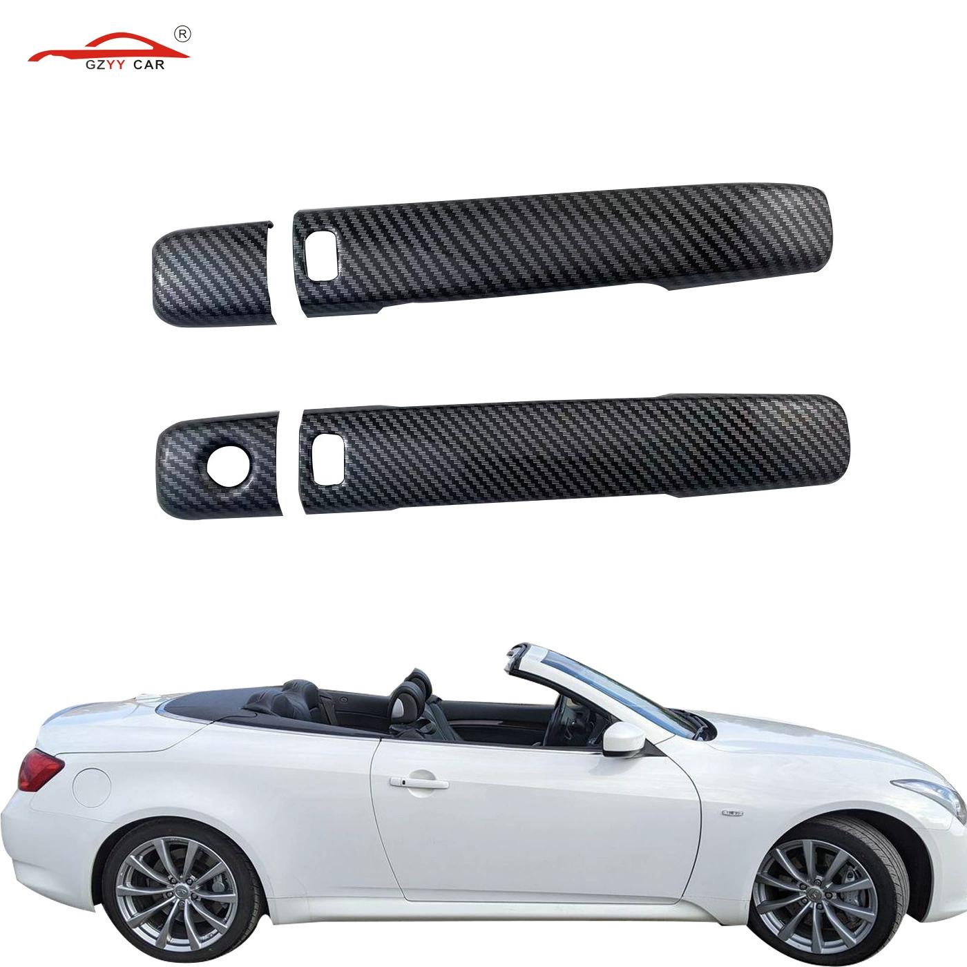 Подходит для 08-13 British Finidi G37 Coupe ручка из углеродного волокна G37 двухдверная трансформируемая крышка дверной ручки автомобиля