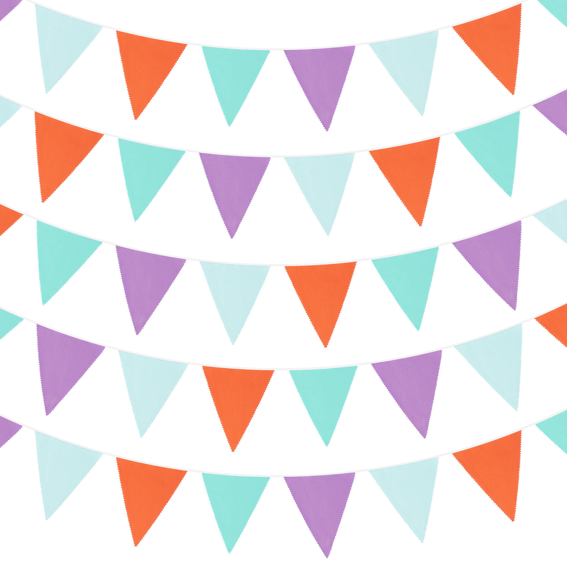 12 Meter 42 Stücke bunte Blumenwellen-Einzelschicht-Baumwolldreiecksflagge Geburtstagsflagge Fotohintergrund Western-Hochzeitsflagge_voghion.com