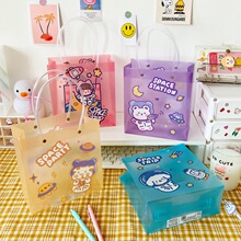 儿童节ins卡通透明礼品袋可爱太空人学生手提袋少女心礼品收纳袋