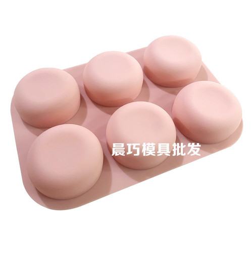 DIY candle silicone cake grinder, 6-connected round mold, six-hole round, standard round, about 70 grams of soap