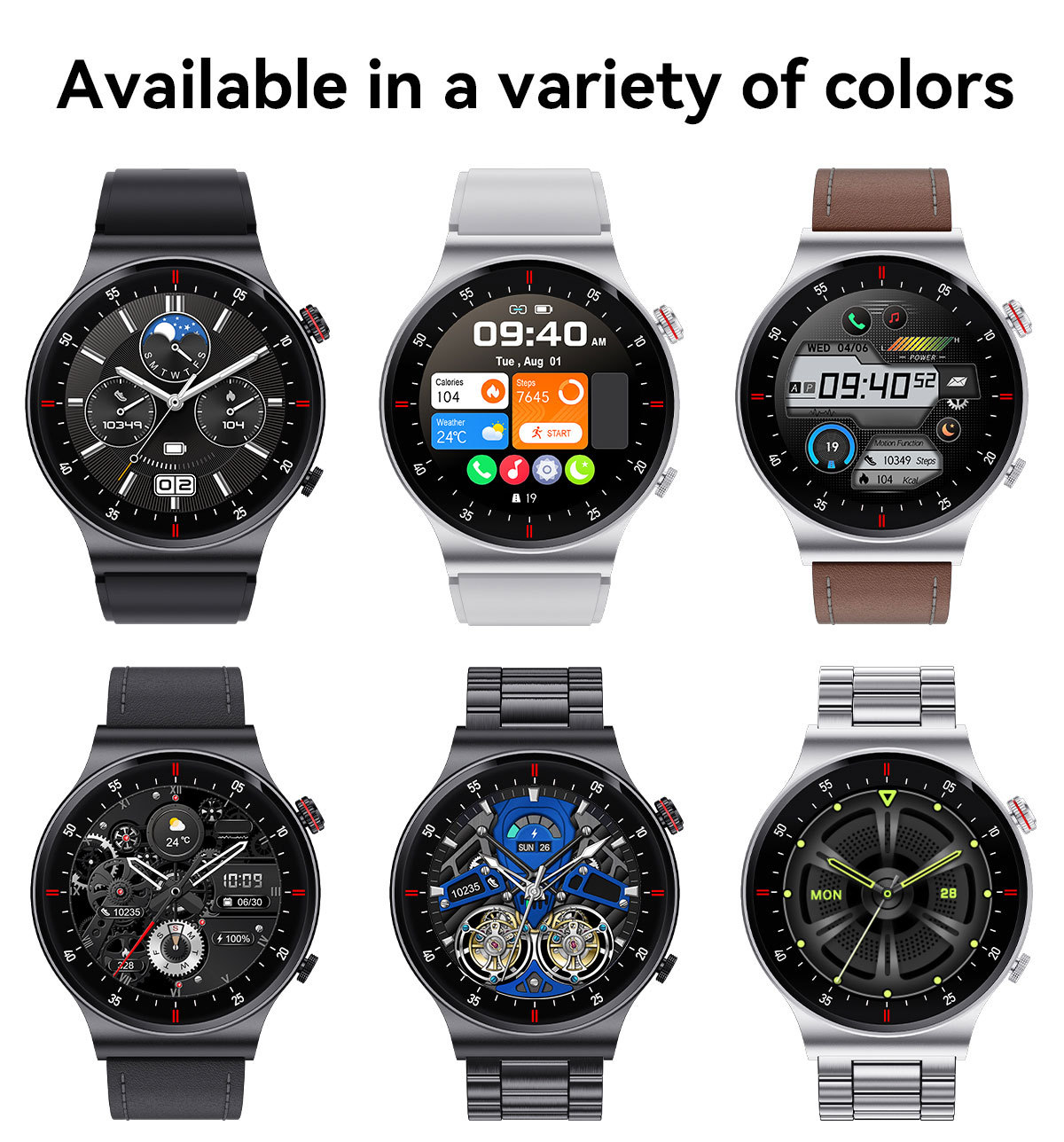 Men's Smartwatch Bluetooth Calling Heart Rate Blood Pressure Monitor_voghion.com