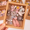 Cute hair accessory for baby, children's jewelry, gift box, curlers for princess, hairgrip, set