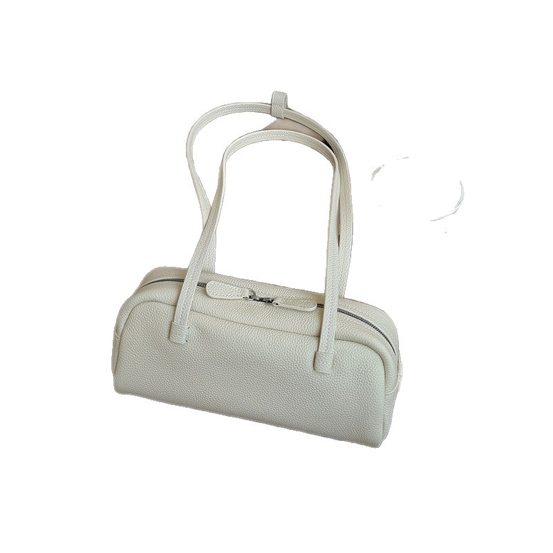 Women's Underarm Bag 2026 New Arrival Top Grain Cowhide Leather Handbag Shoulder Bowling Bag Casual Commuter Boston Baguette Bag - Thumbnail 5