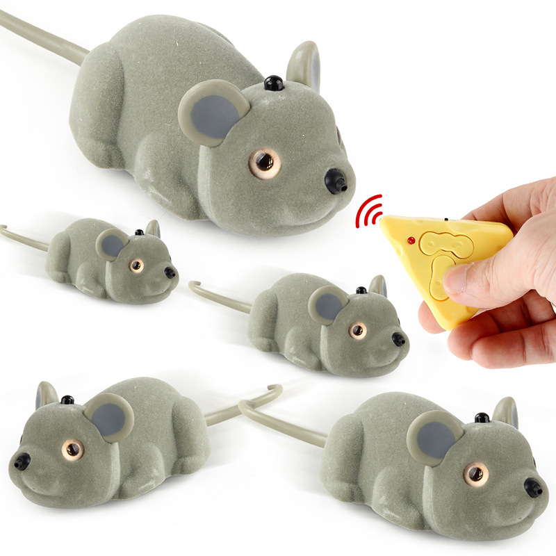 Juguete de Ratón Eléctrico a Control Remoto de Plástico con Infrarrojos para Mascotas