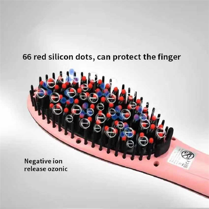style does LCD not harm hair, ceramic electric splint straight hair beauty negative ion lazy massage comb_voghion.com