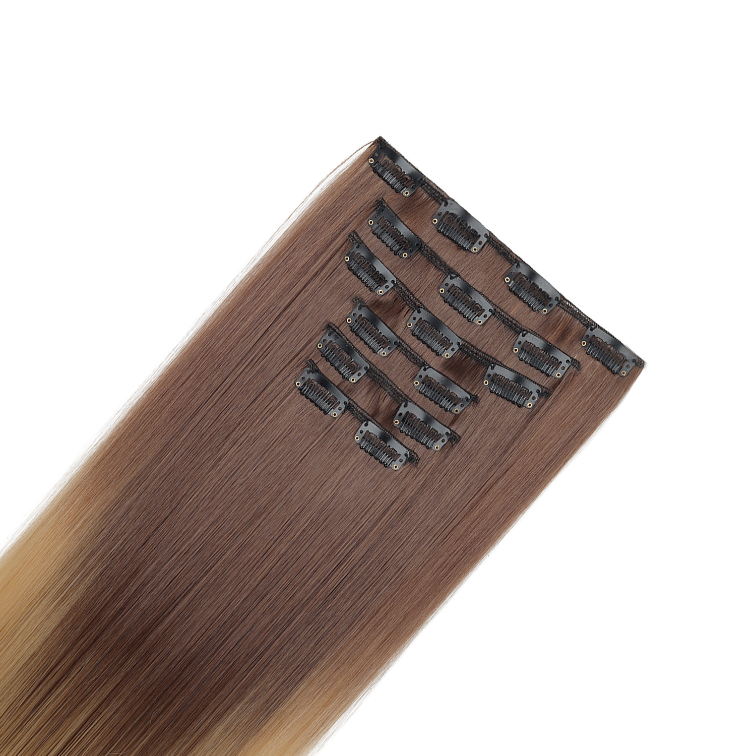 6-teiliges Set Bunte Glatte Kunsthaar-extensions Mit Clips_voghion.com