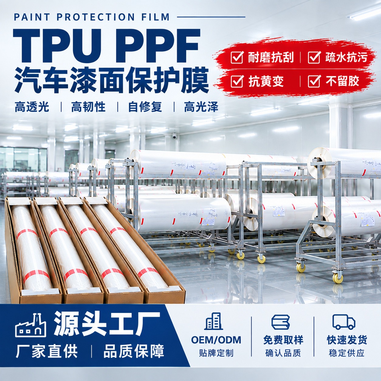 Invisible car wrap film, transparent car film, full vehicle wrap, TPU PPF